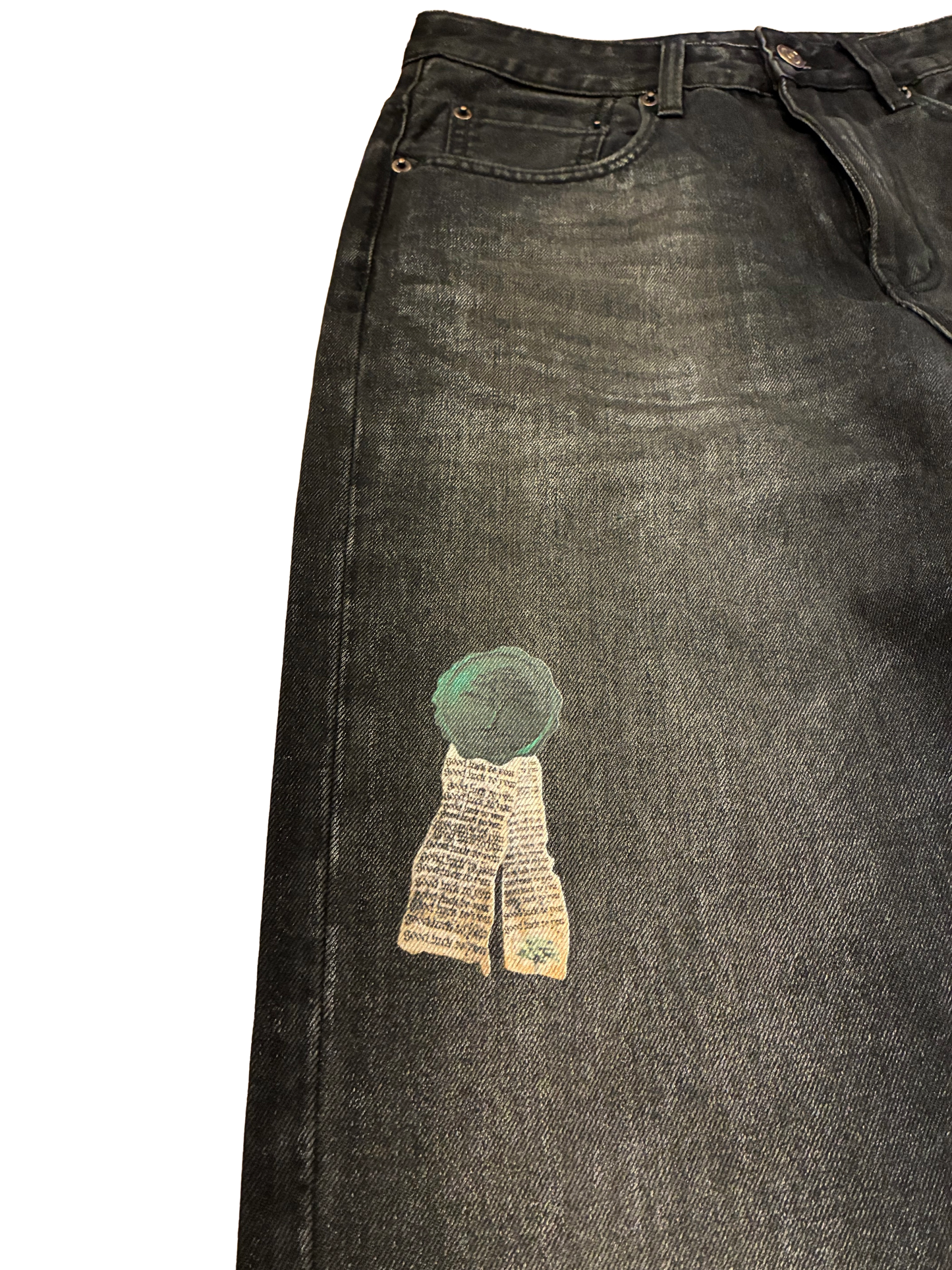 Lucky Green Patch Denim